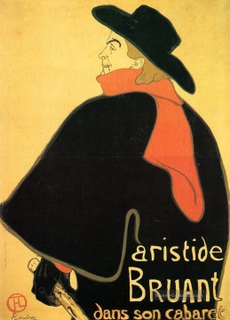  Henri Malerei - Aristede Bruand bei seinem Kabarett Beitrag Impressionisten Henri de Toulouse Lautrec